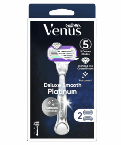 Gillette Venus Deluxe Smooth Platinum 1 Razor X 2 Replacement Cartridge
