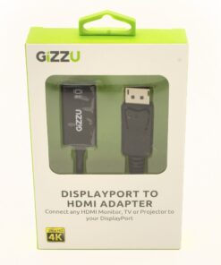Gizzu Display Port to HDMI Active Adapter - Black