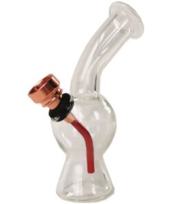 Glass Water Pipe Mini Bong Smoking Pipe - 12cm Tall - 3 Pack