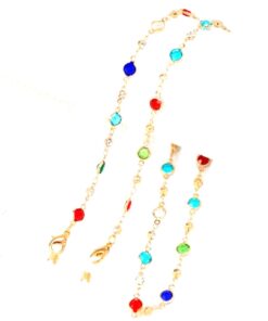 Gold and Colours Glasses Chain