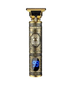Gold Rechargeable Beard trimmer, sharp lines & light hair with LED-display