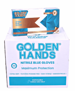 Golden Hands Nitrile Powder Free Gloves - 10 Boxes of 100s - Case - L