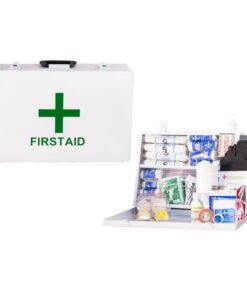 Government Regulation 3 Large (5-50 persons), Firstaider First Aid Kit in Metal Wall-Mounted Box