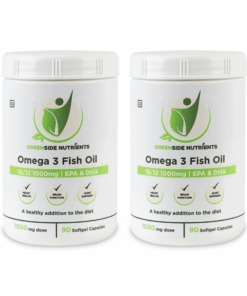 Greenside Nutrients Omega-3 Fish Oil 1000mg - High Potency - 2 x 90 Combo