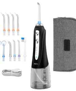 H2ofloss Orthodontic Pro Water flosser with Travel bag & professional tips - Black
