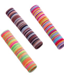 Hair Elastics Tube Set of Three Bright