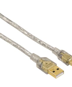 Hama Double Shielded 0.75m Mini USB Cable - Transparent