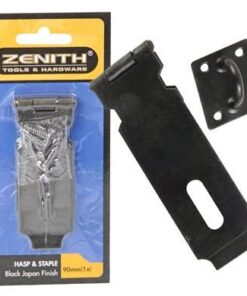 Hasp & Staple Bj Safety + Screw 90mm - 12 Pack