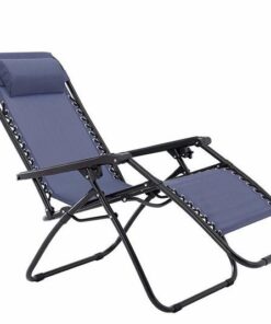 Hazlo Foldable Zero Gravity Outdoor Reclining Chair - Blue