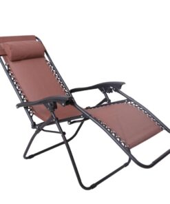 Hazlo Foldable Zero Gravity Outdoor Reclining Chair - Brown