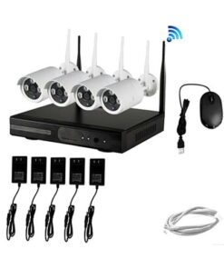 HD 4 Channel 720P Wireless IP Camera CCTV Security Surveillance System NVR KIT