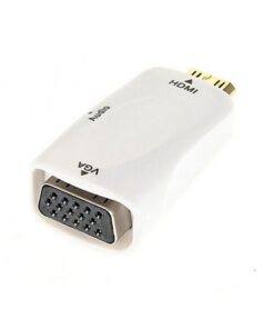 HDMI to VGA Video Converter with 3.5mm Audio Jack Adapter