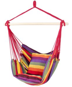 Heartdeco Hammock Hanging Rope Chair with 2 Pillows Indoor or Outdoor