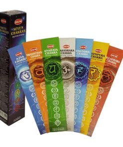 HEM 7 Chakra Premium Incense Sticks.Box 7 Types x 5 Sticks Each - 35 sticks