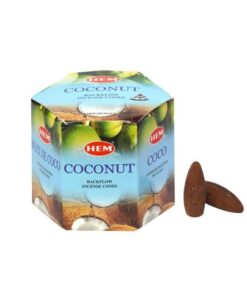 HEM Back Flow Incense Cones - Coconut - 40 Cones - 2 Pack