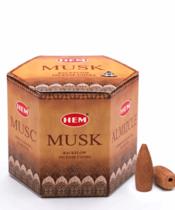 HEM Back Flow Incense Cones - Musk - 40 Cones - 4 Pack