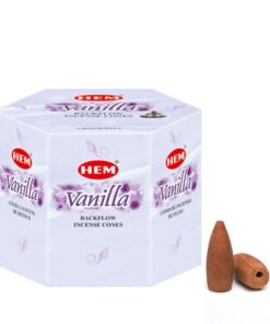 HEM Back Flow Incense Cones - Vanilla - 40 Cones - 4 Pack