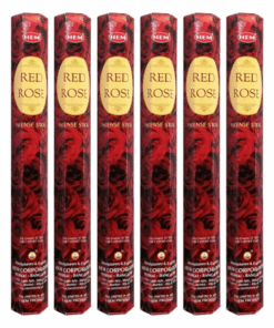 HEM Red Rose Incense Sticks (6 Packs of 20 Sticks Each)