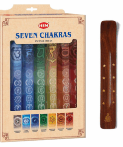 HEM Seven Chakras Incense Sticks & Burner Gift Set- Balance your Chakras