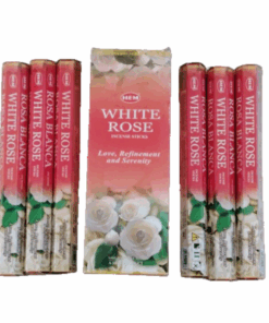 HEM White Rose Incense Sticks (6 Packs of 20 Sticks Each)