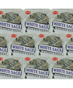HEM White Sage Incense Cones, Cleanse/Purify/Remove Negativity - Pack of 120