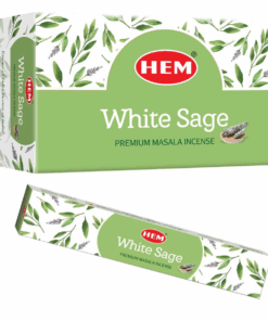 HEM White Sage Premium Incense Sticks. Box of 12 Packets 15 grams Each