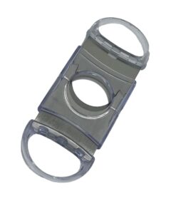 High Quality Hard Clear Plastic & Stainless Steel Double Blade Cigar Cutter