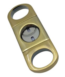 High Quality Heavy Duty Gold Stainless Steel Double Bladed Cigar Cutter