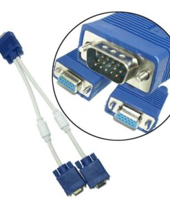High Quality VGA HD15 (15-pin) DB15 Y Male to Female M/F Splitter Cable Adapter for 2 Monitor to PC