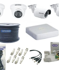 Hikvision 4CH 1MP Advanced Bullet Dome KIT With ZAtech RG59 Cable