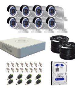 Hikvision 8 Channel Turbo DVR with 1TB HDD & 8 Cameras DIY CCTV Kit