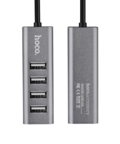 Hoco HB1 4 Port USB HUB Line Machine Expansion - Tarnish