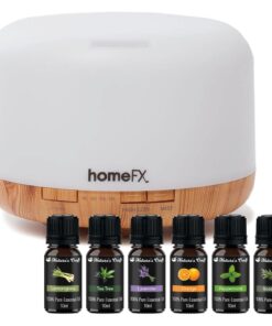 HomeFX Essential Oil LED Diffuser with 6 Aromatherapy Oils