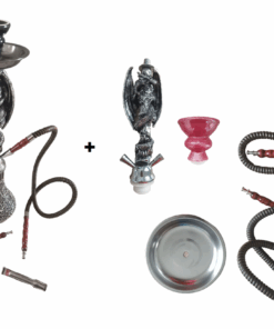 Hookah Dragon Mosaic Twin Pipe 45cm - With Spares