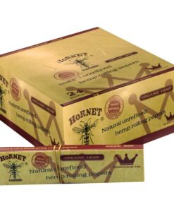 Hornet Rolling Paper With Tips - Organic Hemp - King Size Slim - 6 Pack