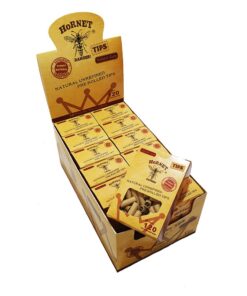 Hornet - Unbleached Pre Rolled Tips 7mm ( Pack 12 )