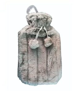 Hot Water Bottle with luxurious soft cover - Grey