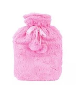 Hot Water Bottle with luxurious soft cover - Pink