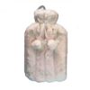 Hot Water Bottle with luxurious soft cover - White