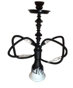 Hubbly bubbly Hookah Shisha Traditional huka Style 2 Pipes - Black