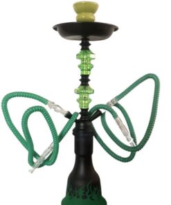 Hubbly bubbly Hookah Shisha Traditional huka Style 2 Pipes - Green