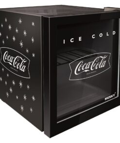Husky - 46L Counter-Top Beverage Cooler | Glass Door | Black | Coca-Cola