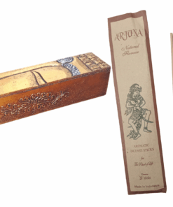 Incense Sticks Assorted Frangrance and Buddha Face Incense Storage Box - Gold Buddha Face