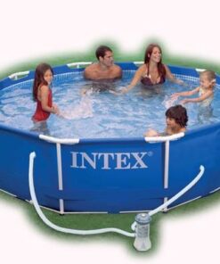 Intex Swimming Pool Family Edition with Metal Frame and Pool Pump