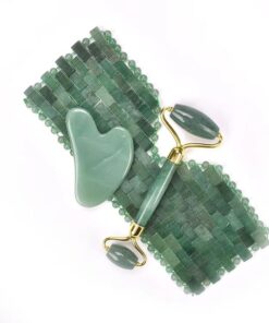 Jade Quartz Stone Roller, Gua Sha & Eye Mask