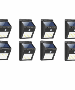 JB Luxx Solar Powered LED Wall Light with CDS Night Sensor - 5m - Set of 8