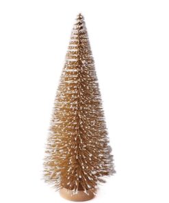 Jj Vintage Frosted Bottle Brush Tree 30 Cm - Gold