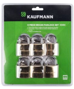 Kaufmann - 6 Piece 40mm Brass Lock Set