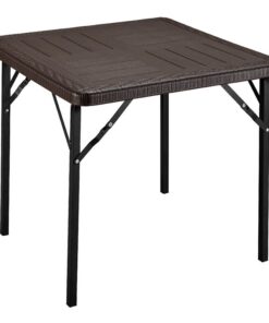 Kaufmann - 78cm HDPE Square Table - Brown