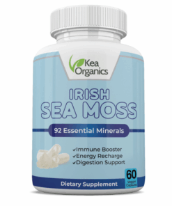 Kea Organics - IRISH SEA MOSS - 92 Essential Minerals - 60 Veggie Capsules